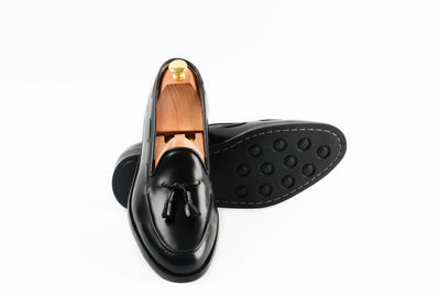 The Grand Tassel Loafer - Black Noir - Marquina Shoemaker