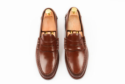 The Grand Penny Loafers - Chestnut Brown - Marquina Shoemaker
