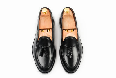 The Grand Tassel Loafer - Black Noir - Marquina Shoemaker