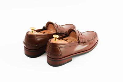 The Grand Penny Loafers - Chestnut Brown - Marquina Shoemaker