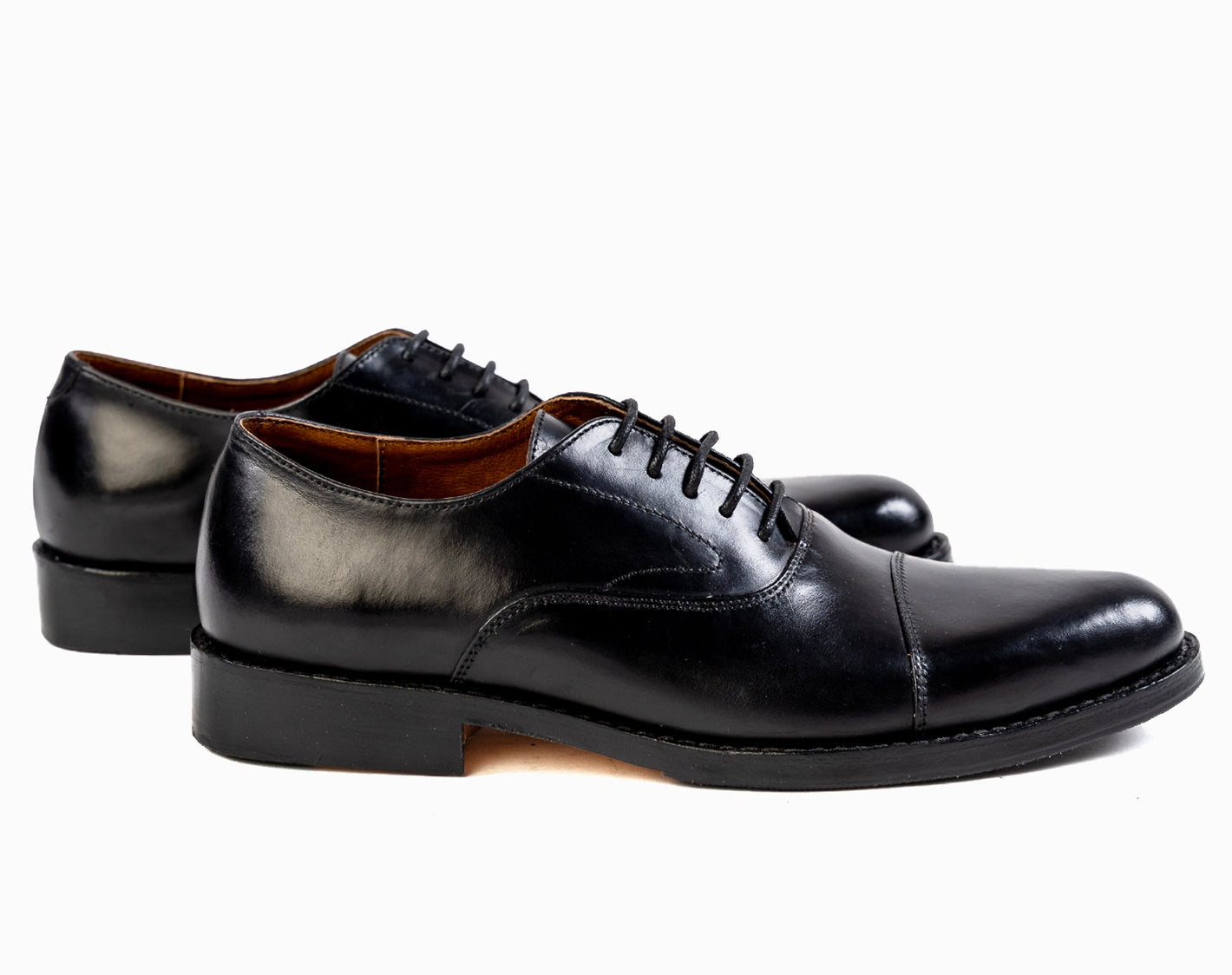 Grand Captoe Oxford - Black Noir - Marquina Shoemaker