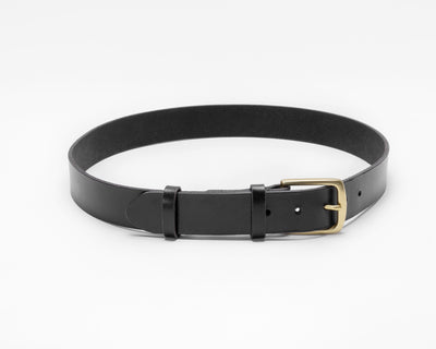 Black Noir Leather Belt - Marquina Shoemaker