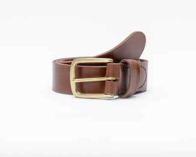 Chestnut Brown Leather Belt - Marquina Shoemaker