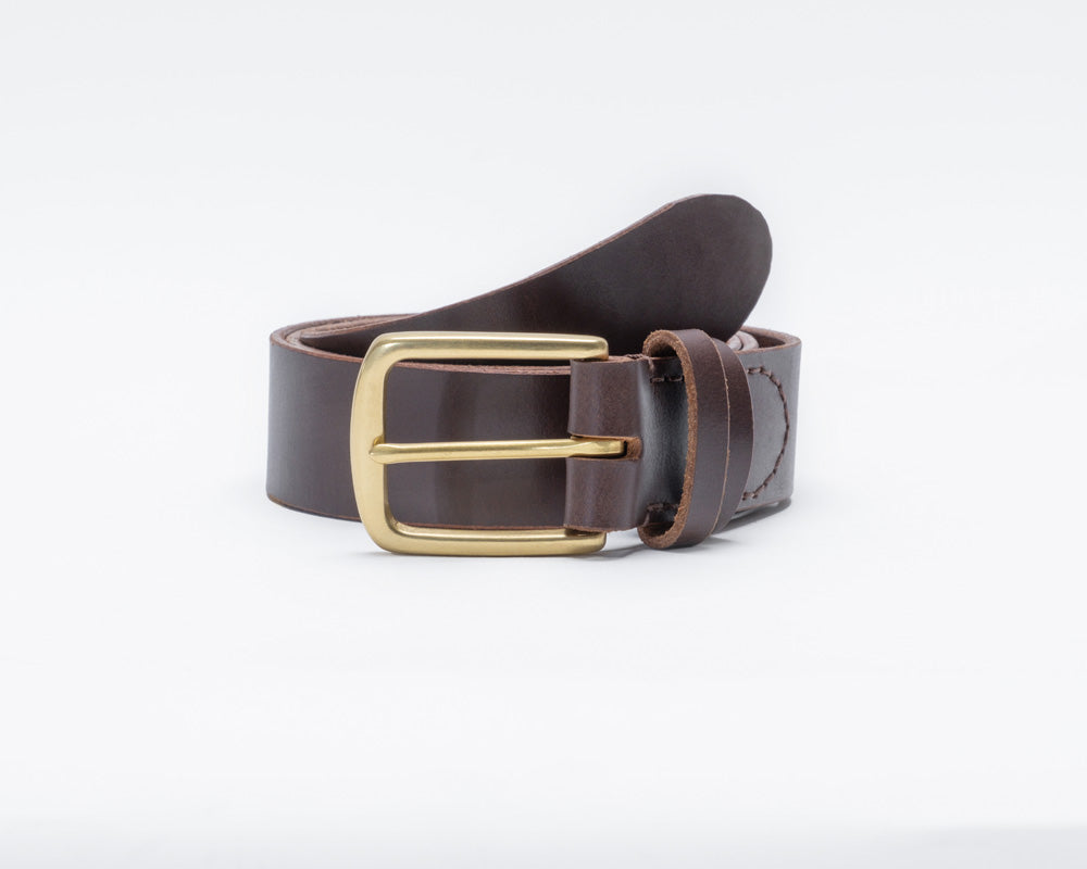 Oxblood Mahogany Leather Belt Marquina Shoemaker