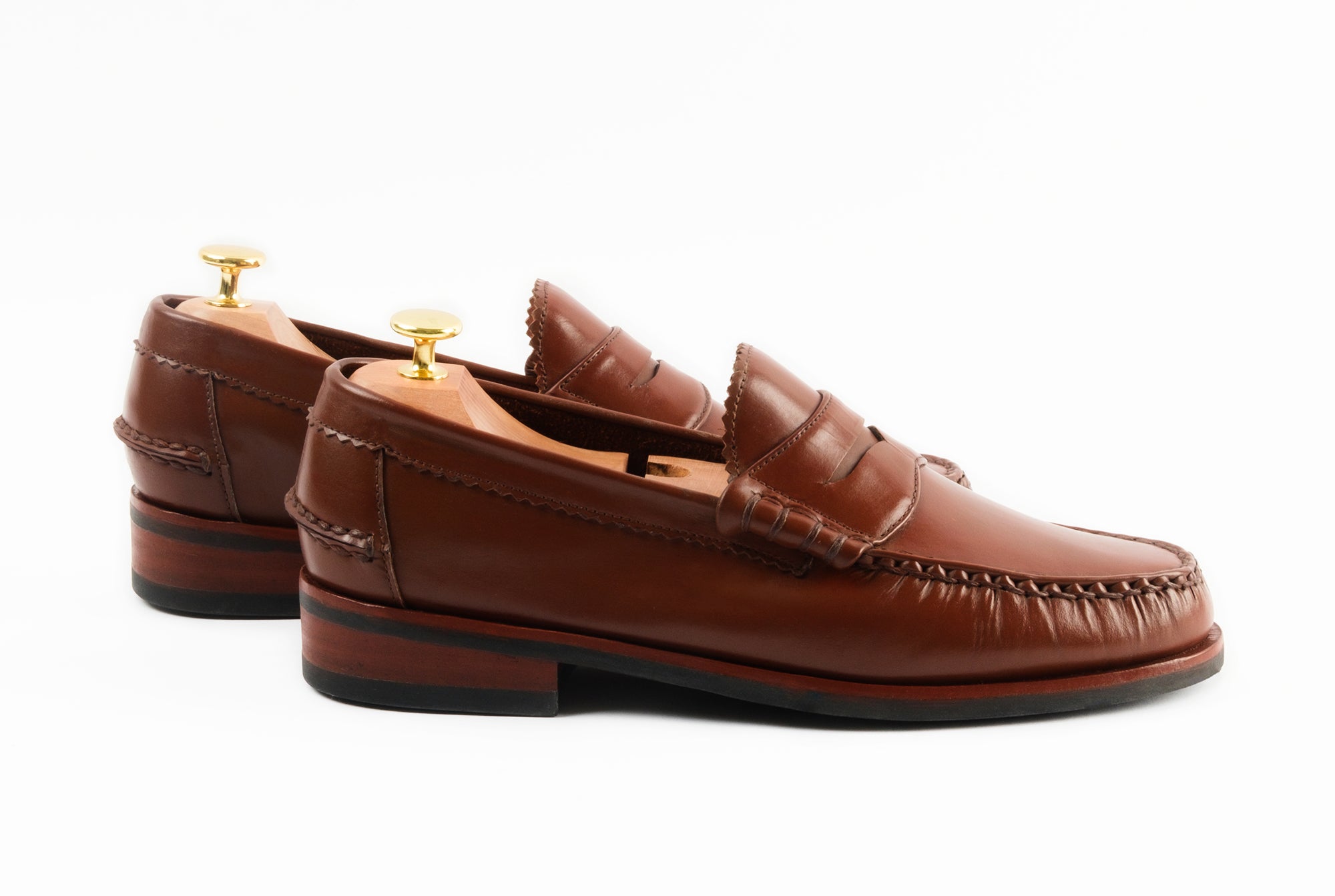 The Grand Penny Loafers - Chestnut Brown - Marquina Shoemaker