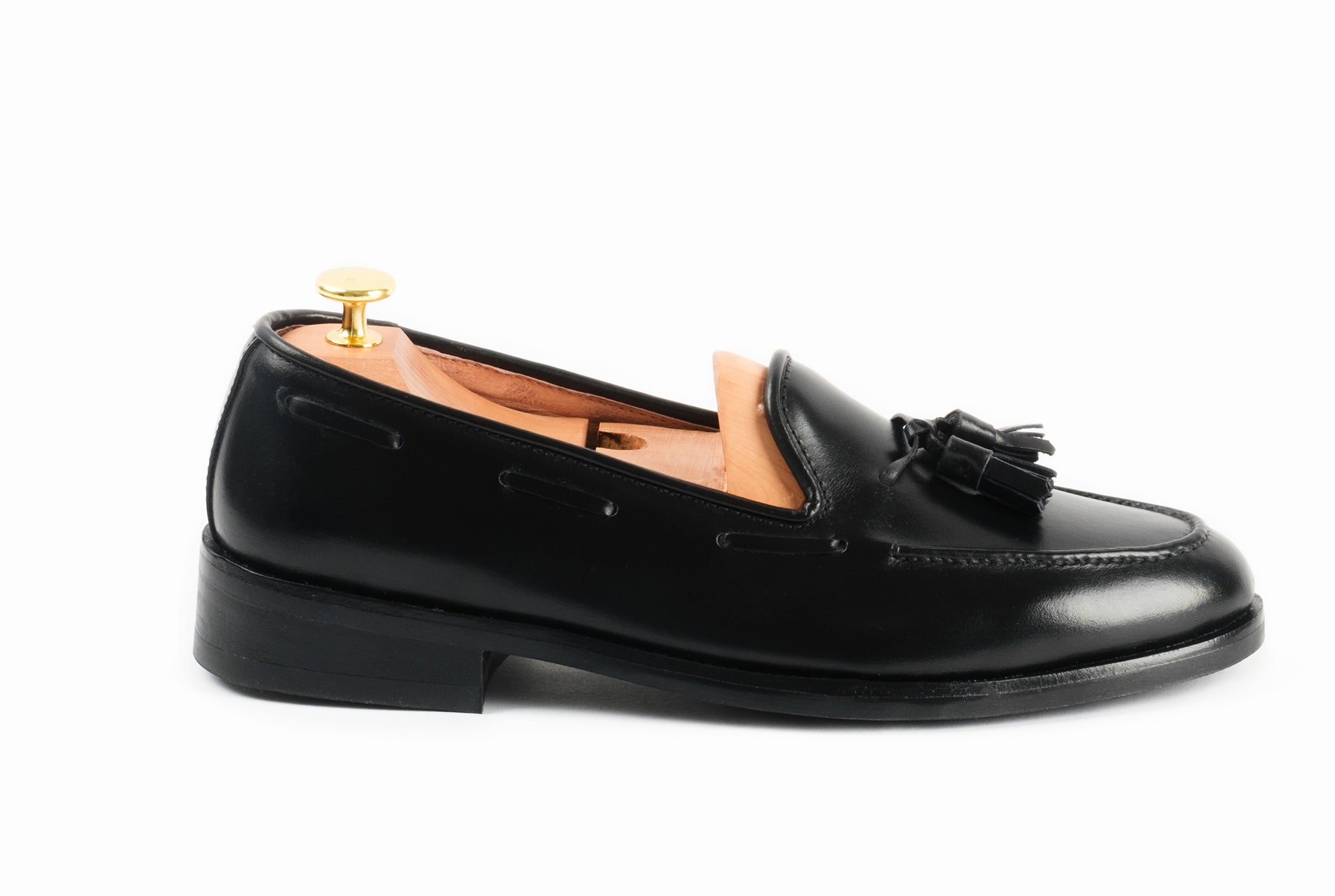 Shoe Zone Patent Loafers With Bow Tassel Loafers Womens Black