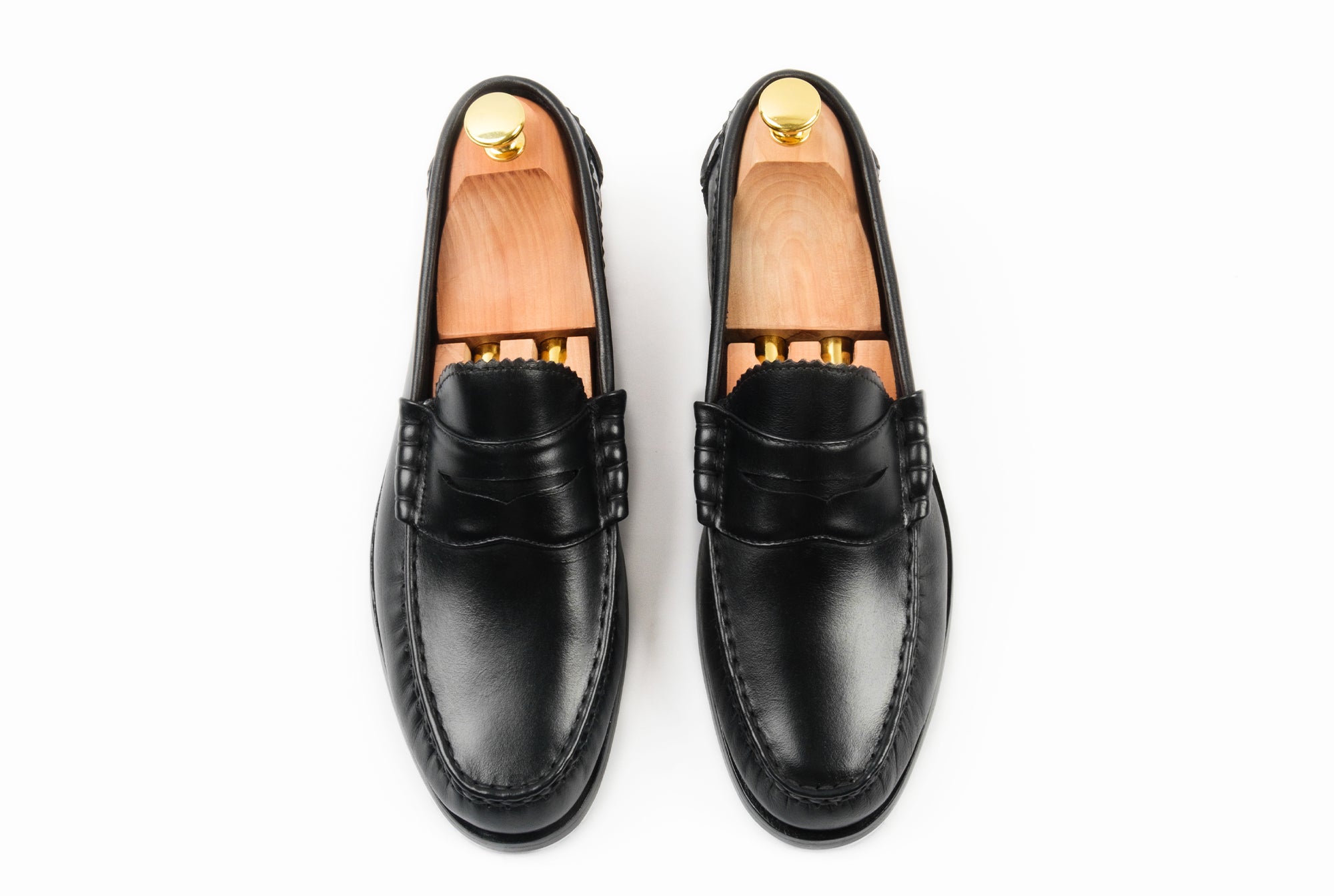 The Grand Penny Loafers - Black Noir - Marquina Shoemaker