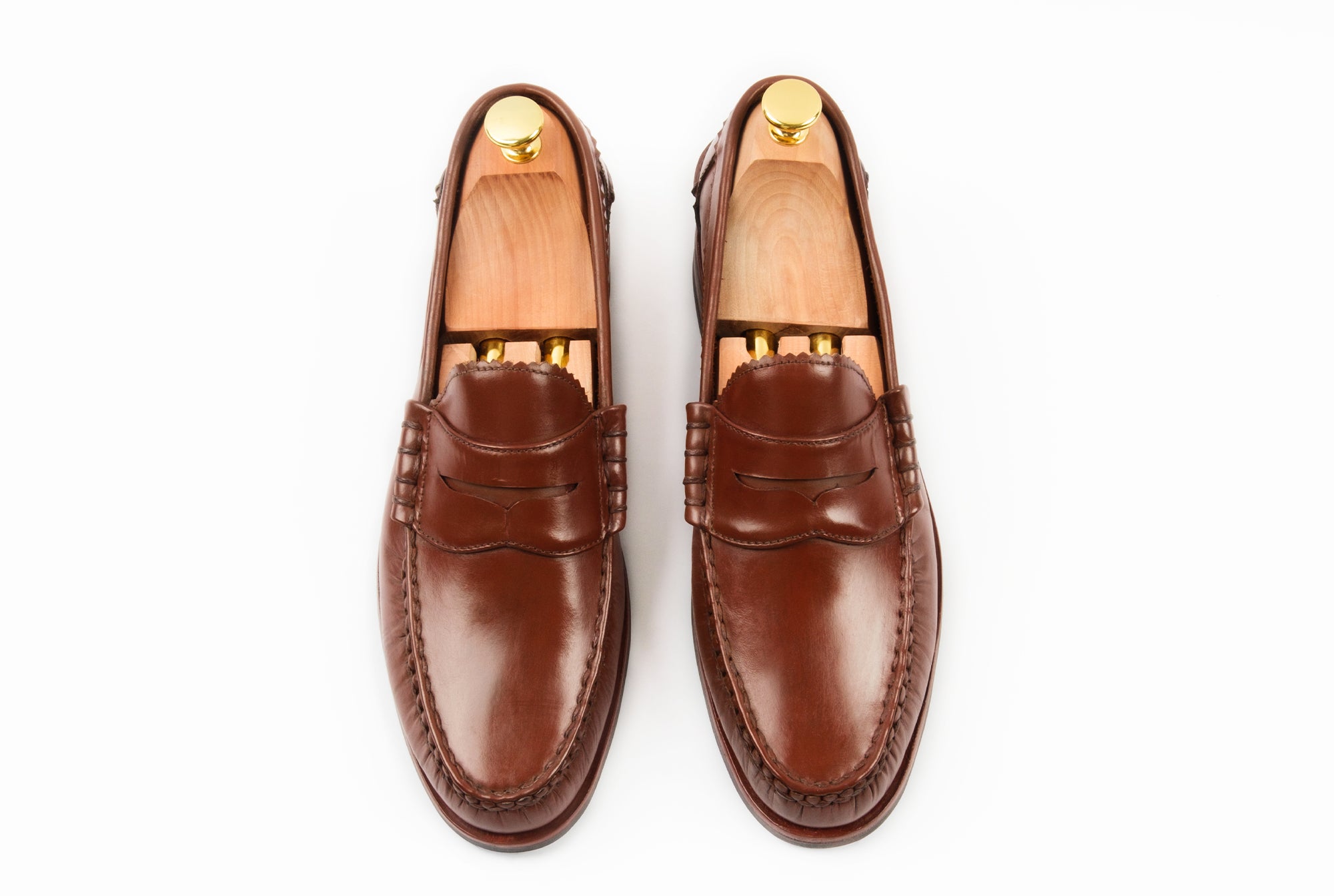 The Grand Penny Loafers - Chestnut Brown - Marquina Shoemaker