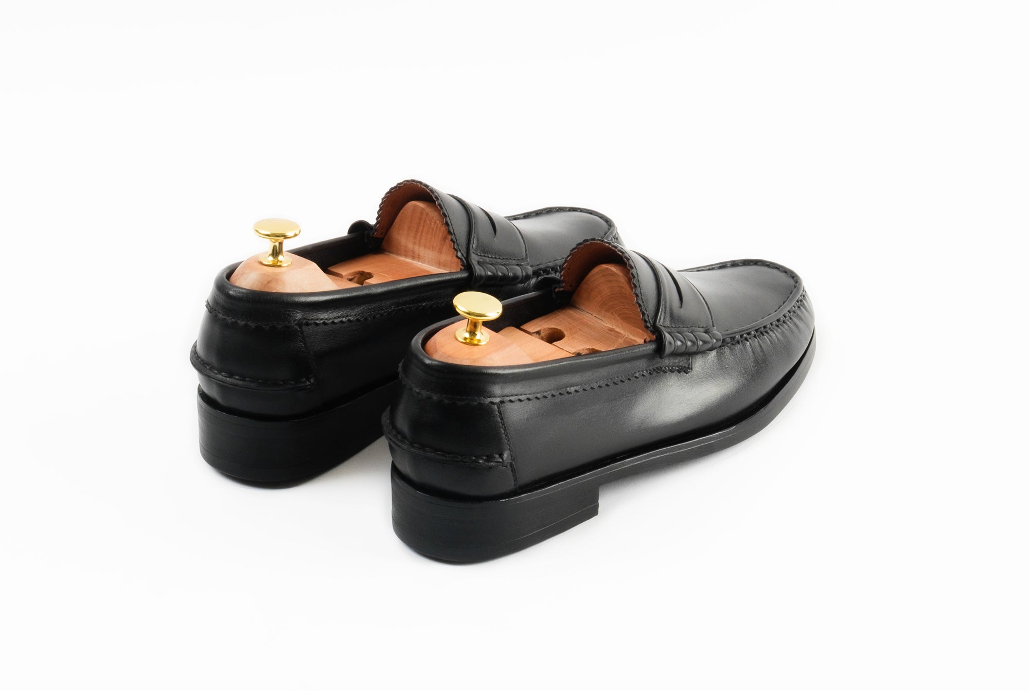 The Grand Penny Loafers - Black Noir - Marquina Shoemaker