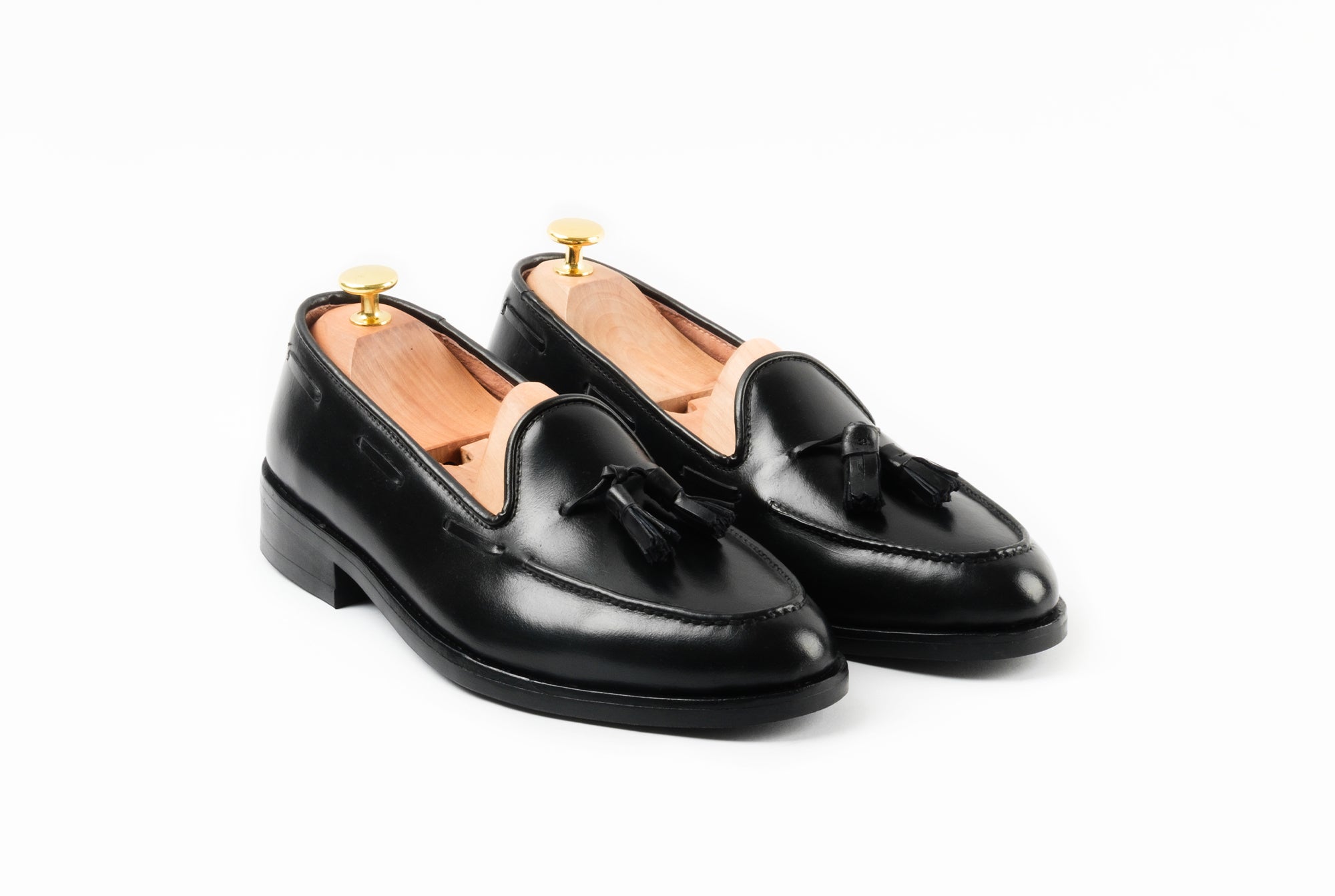 The Grand Tassel Loafer - Black Noir - Marquina Shoemaker