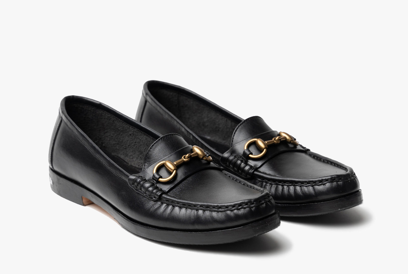 Women's Bonnie Horsebit Loafers in Black Noir - Marquina