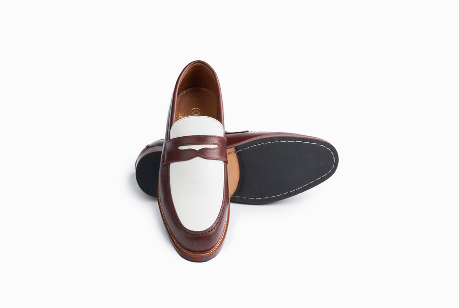 The Grand Spectator Loafer - Chestnut Brown - Marquina Shoemaker