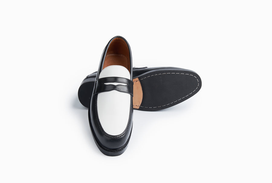 The Grand Spectator Loafer - Black Noir - Marquina Shoemaker