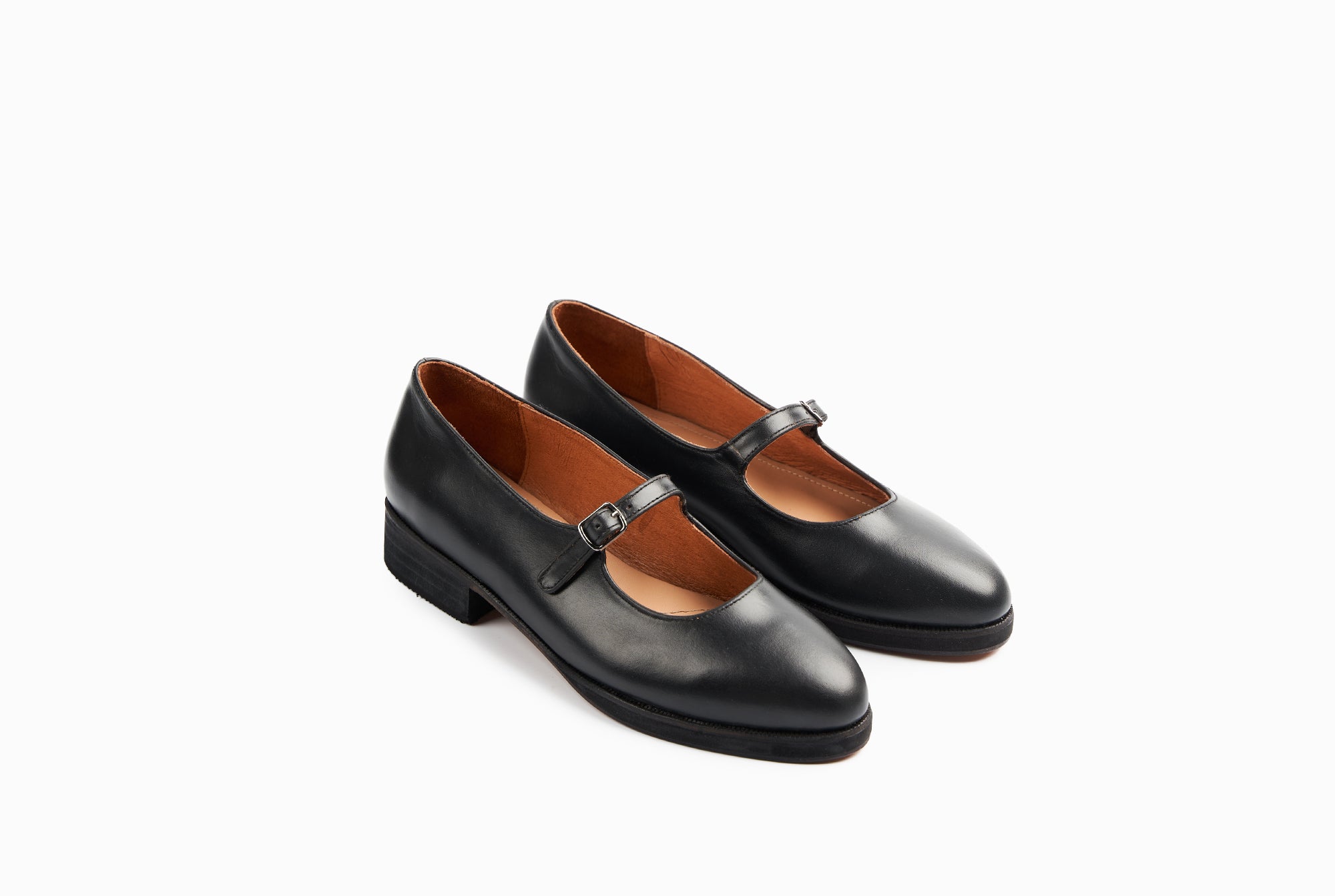 Mary Jane Flats - Black Noir - Marquina Shoemaker