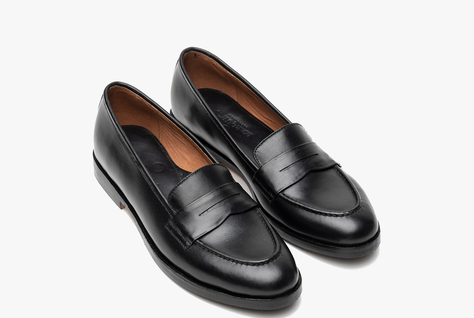 Women's Bonnie Penny Loafers in Black Noir - Marquina Shoemaker