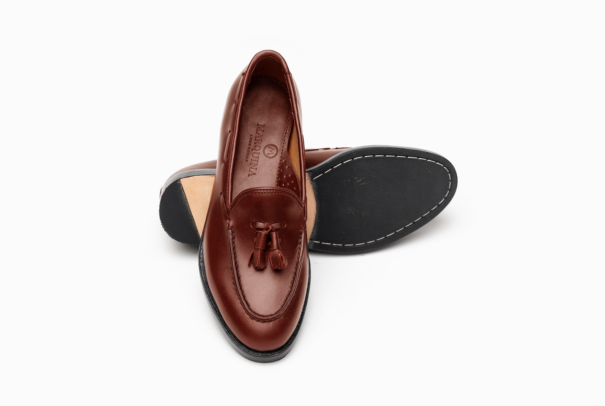 The Bonnie Tassel Loafers - Chestnut Brown - Marquina Shoemaker