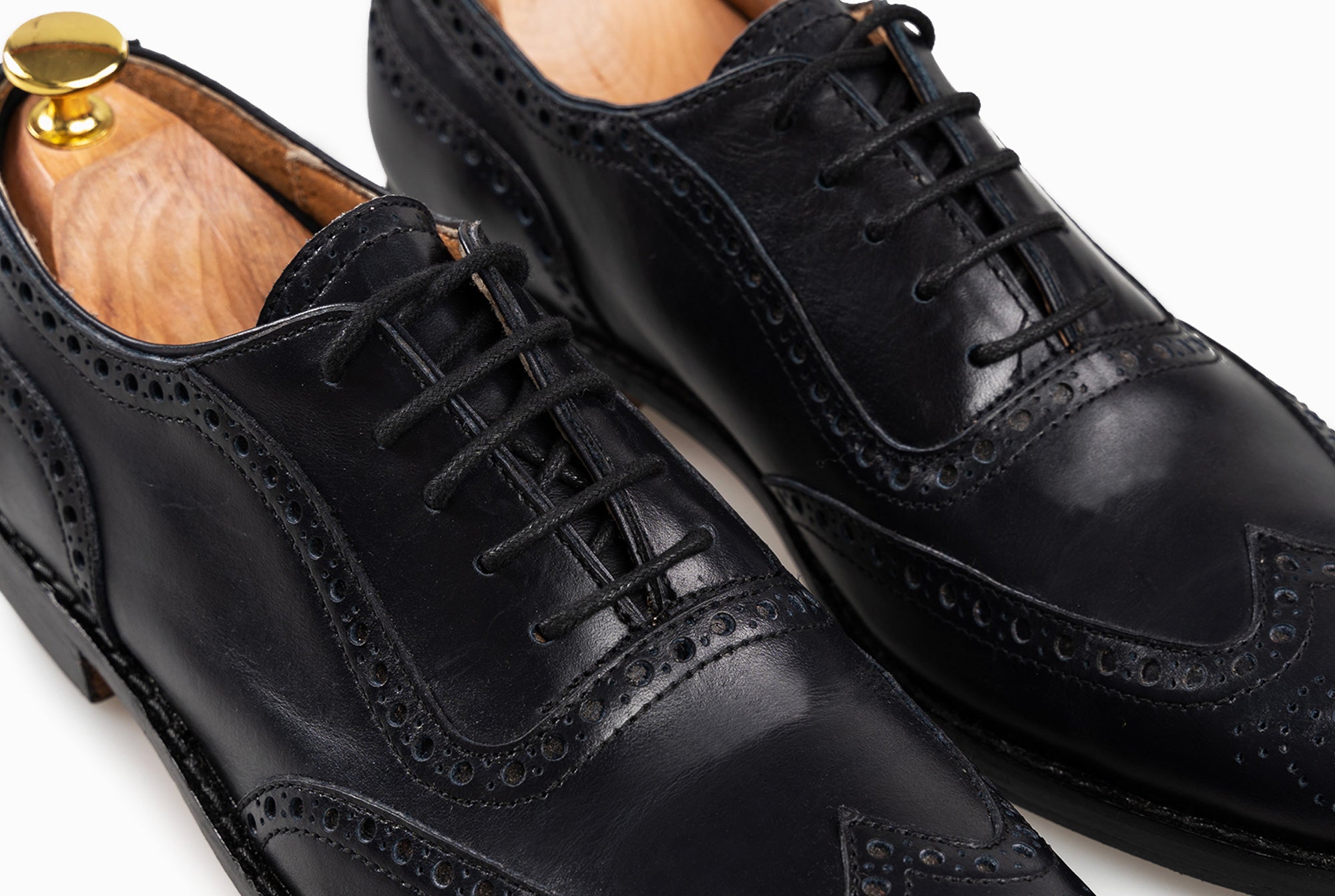 The Grand Wingtip Oxford -Black Noir Marquina Shoemaker